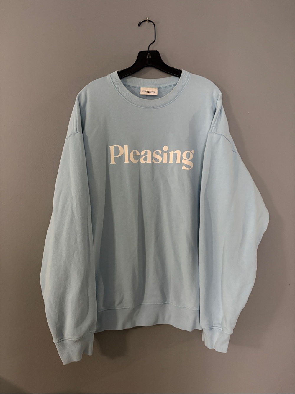 Pleasing Logo Crewneck Sweatshirt - Pale Blue